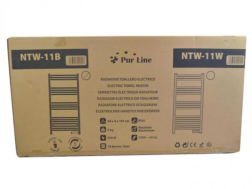 Promoções Casa De Banho & Bem-Estar*Purline Toalheiro De Aluminio De 500 Watt Com Temporizador