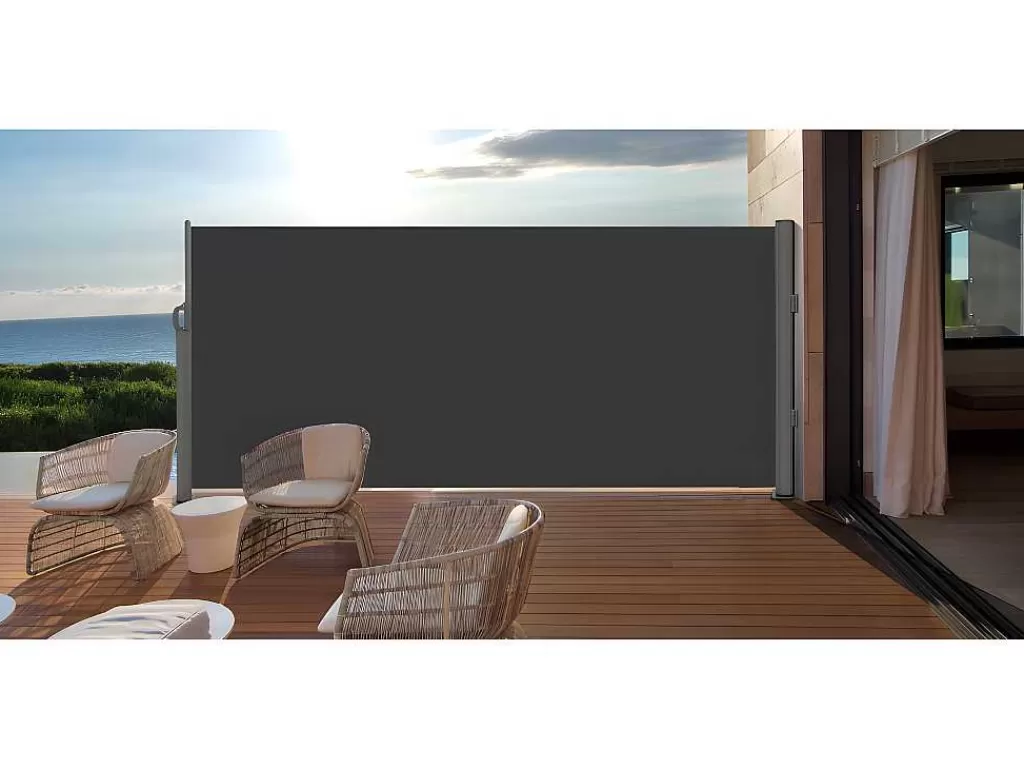 Canico E Cerca*EXPERTLAND Toldo Lateral Opaco Extensivel Suela - Antracite - C300 X A180 Cm