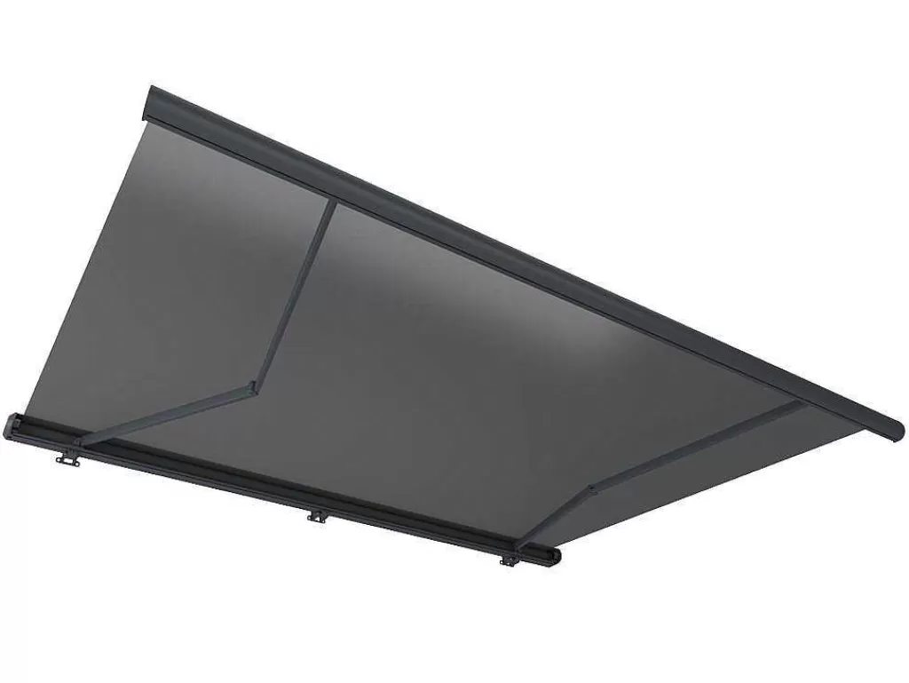 Toldo E Persiana De Exterior*Vente-unique Toldo Retratil Motorizado Com Caixa Integral 4 X 3 M Antracite - Constela