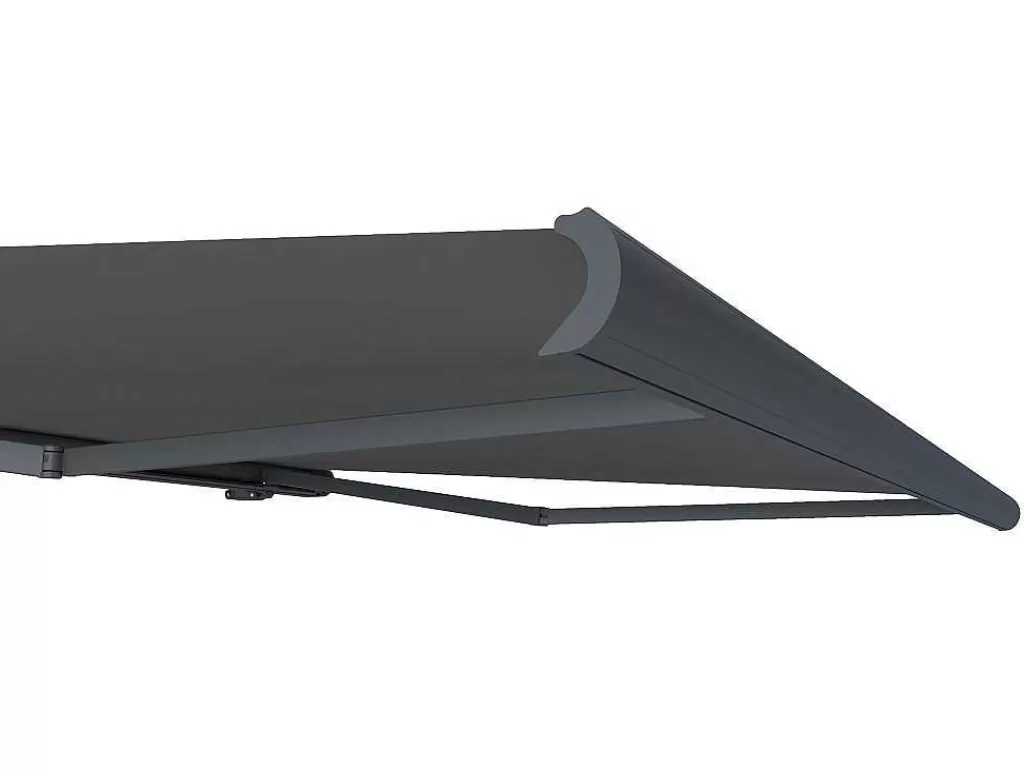 Toldo E Persiana De Exterior*Vente-unique Toldo Retratil Motorizado Com Caixa Integral 4 X 3 M Antracite - Constela