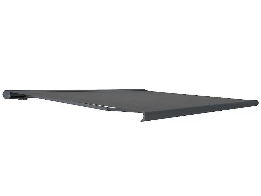 Toldo E Persiana De Exterior*Vente-unique Toldo Retratil Motorizado Com Leds E Caixa Integral 5 X 3,5 M, Lona Acrilico Antracite - Galaxa