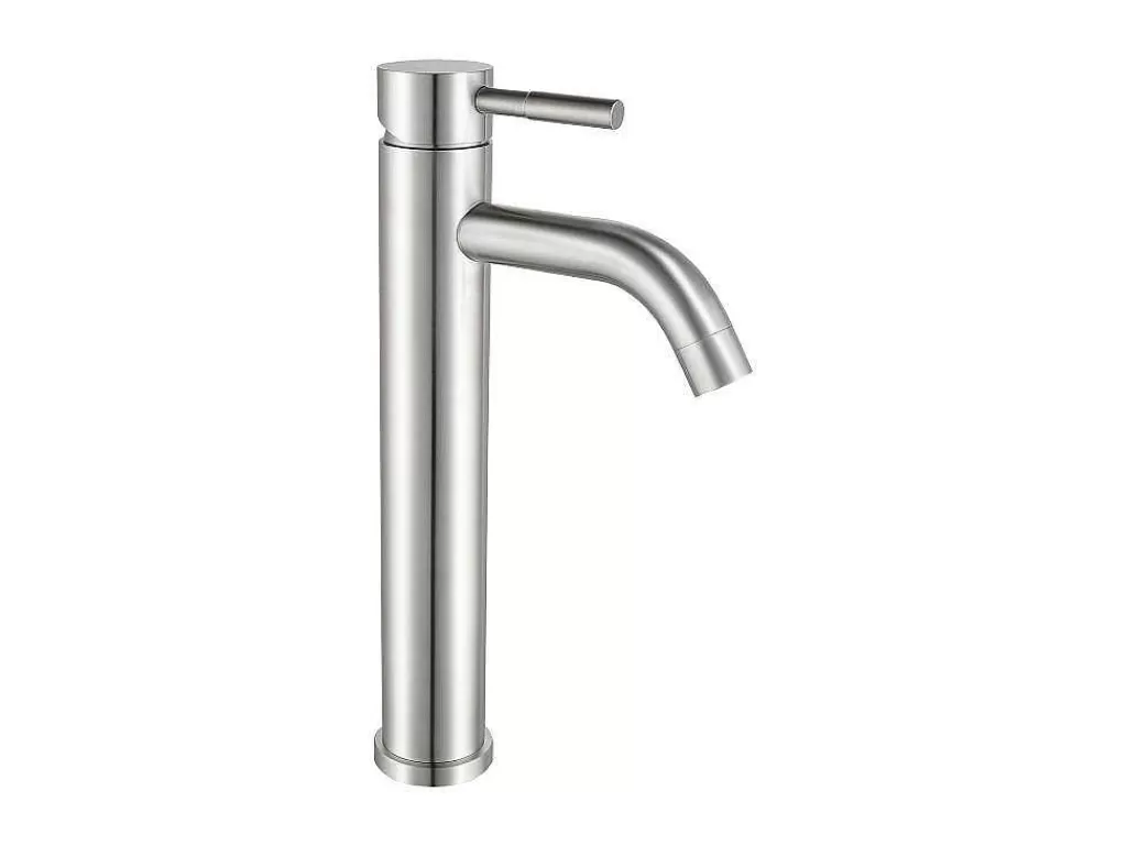 Torneira*Shower & Design Torneira Misturadora Mecanica Arredondada Em Inox Cor Niquel Escovado A29,6 Cm - Salavan