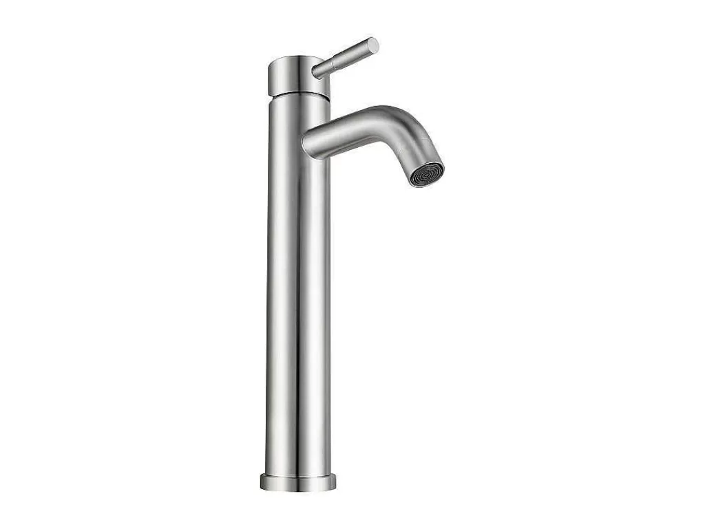 Torneira*Shower & Design Torneira Misturadora Mecanica Arredondada Em Inox Cor Niquel Escovado A29,6 Cm - Salavan
