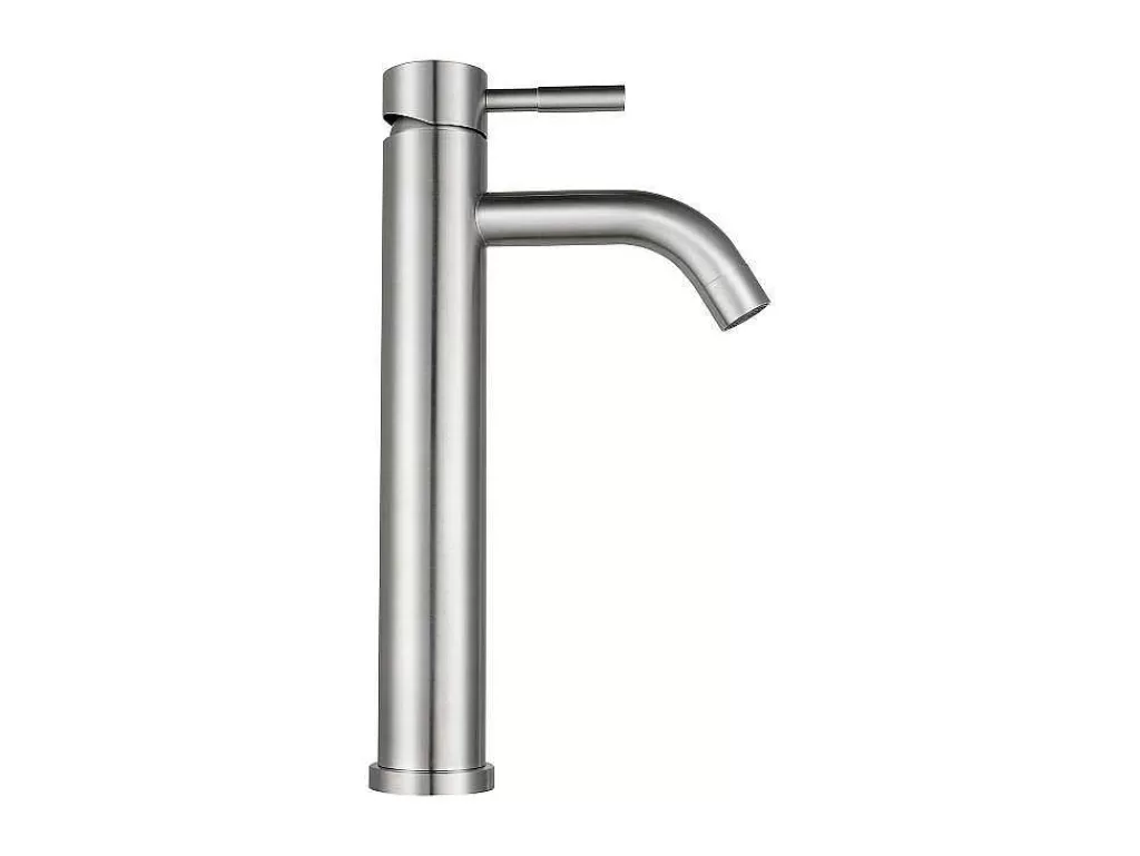 Torneira*Shower & Design Torneira Misturadora Mecanica Arredondada Em Inox Cor Niquel Escovado A29,6 Cm - Salavan
