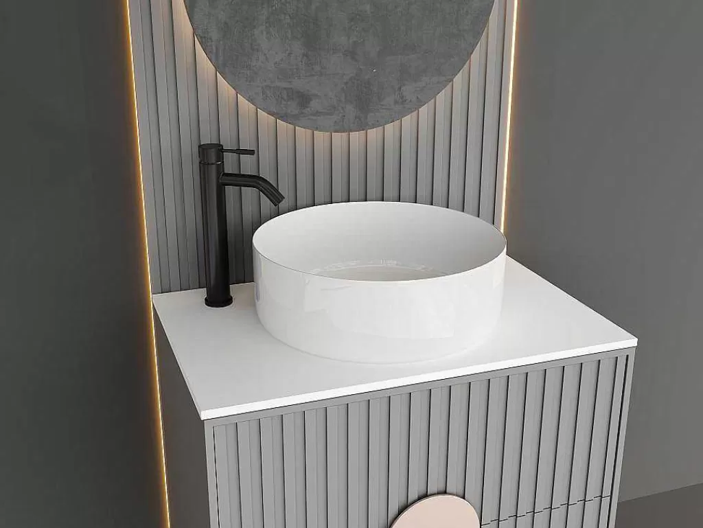 Torneira*Shower & Design Torneira Misturadora Mecanica Arredondada Em Inox Escovado Preto Mate A29,6 Cm - Salavan