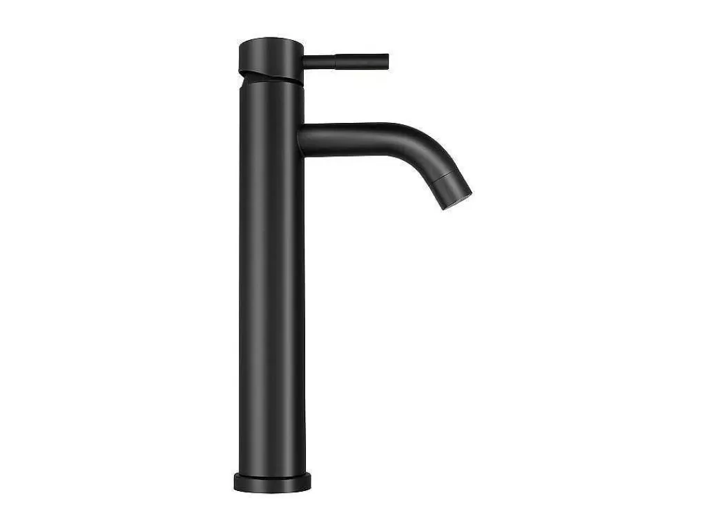 Torneira*Shower & Design Torneira Misturadora Mecanica Arredondada Em Inox Escovado Preto Mate A29,6 Cm - Salavan