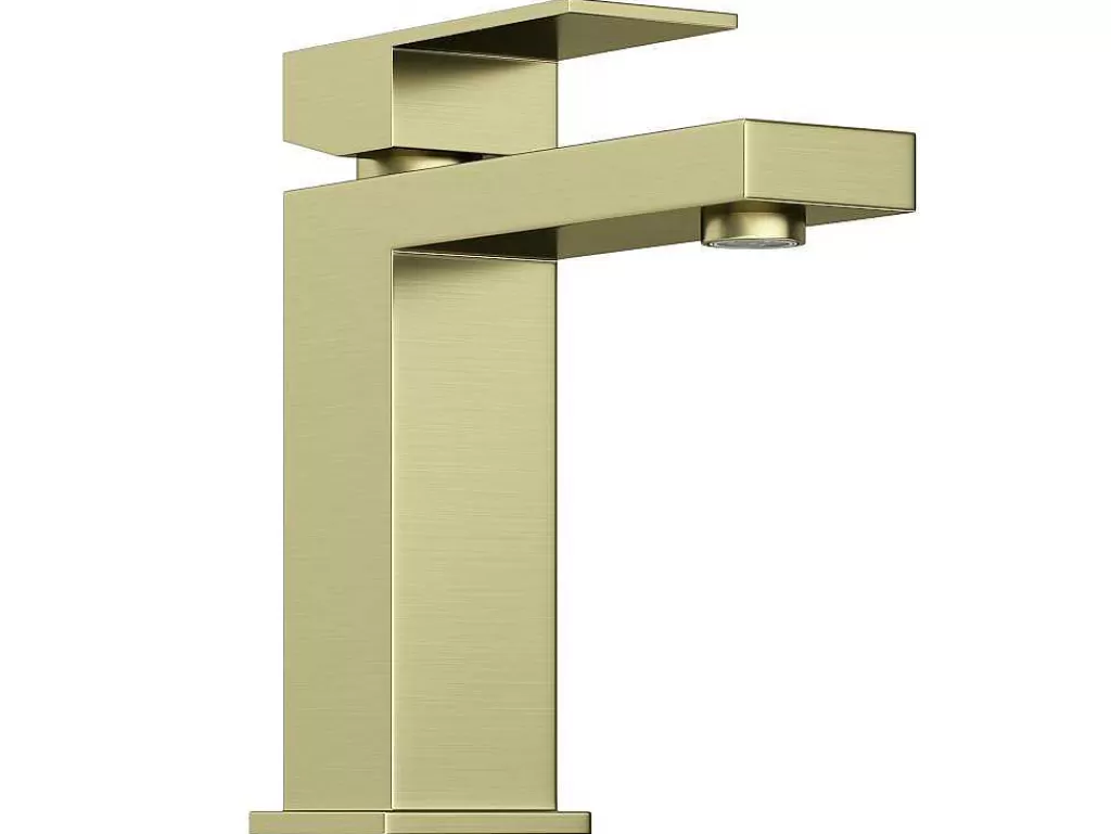 Torneira*Shower & Design Torneira Misturadora Mecanica Quadrada A15,7 Cm Dourado Acabamento Acetinado - Vipava