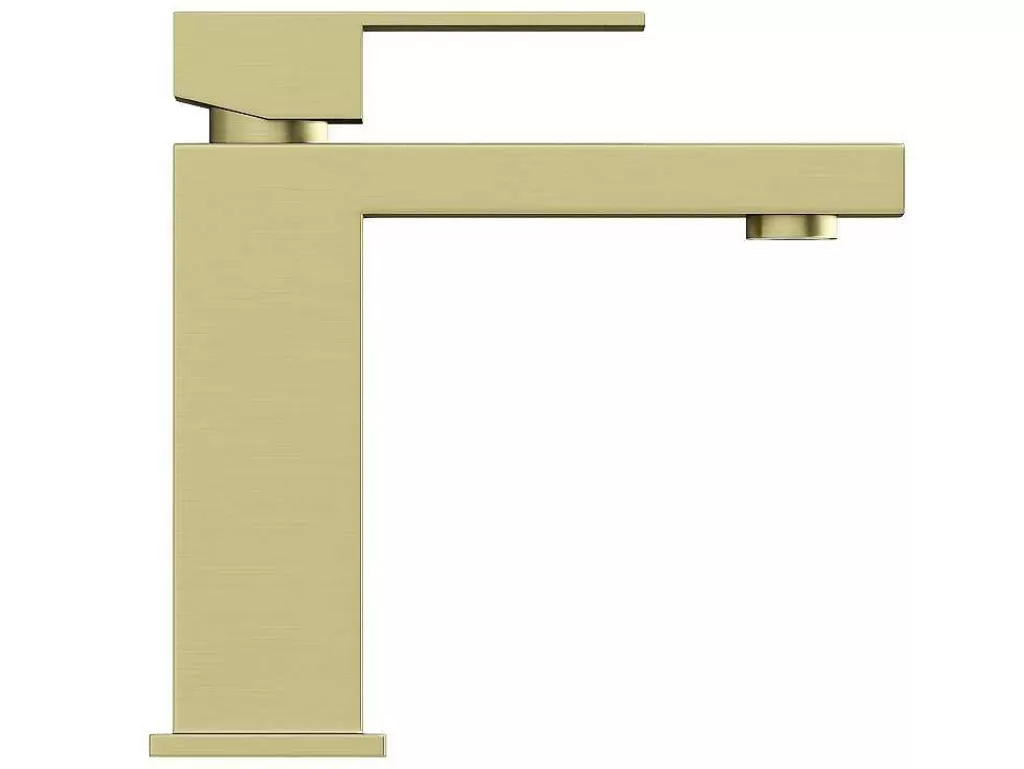 Torneira*Shower & Design Torneira Misturadora Mecanica Quadrada A15,7 Cm Dourado Acabamento Acetinado - Vipava