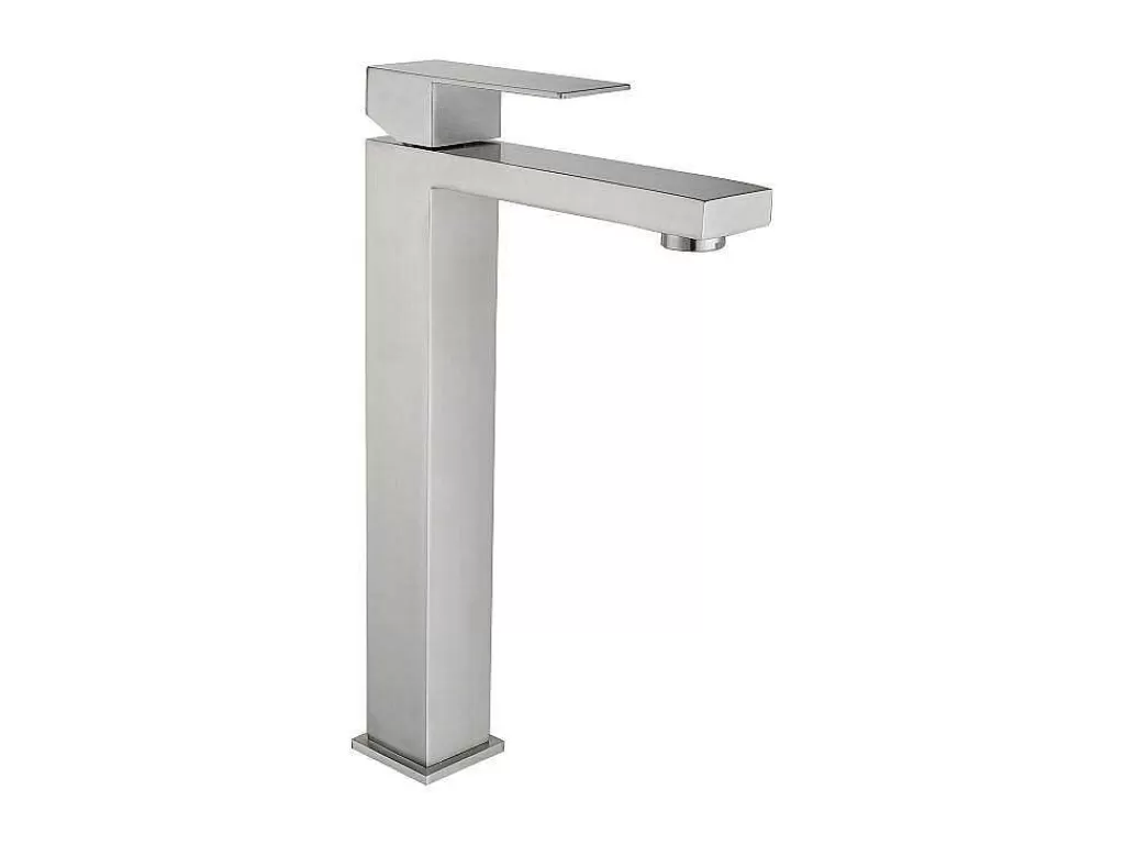 Torneira*Shower & Design Torneira Misturadora Mecanica Quadrada Em Inox Cor Niquel Escovado A31 Cm - Canilas