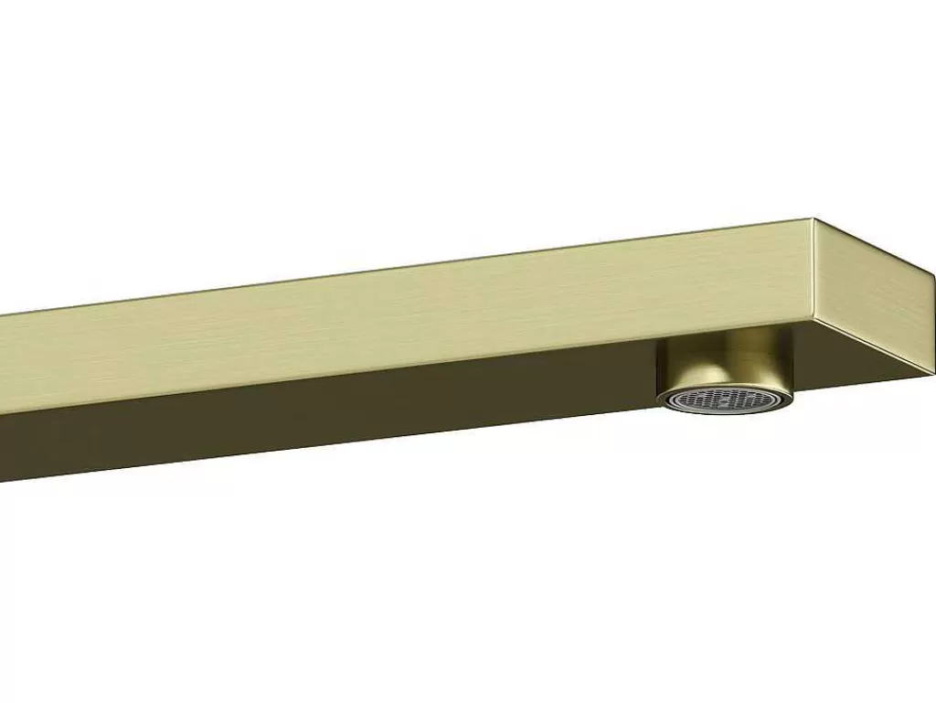 Torneira*Shower & Design Torneira Misturadora Mecanica Quadrada Sobrelevada A29,5 Cm Dourado Acabamento Acetinado - Vipava