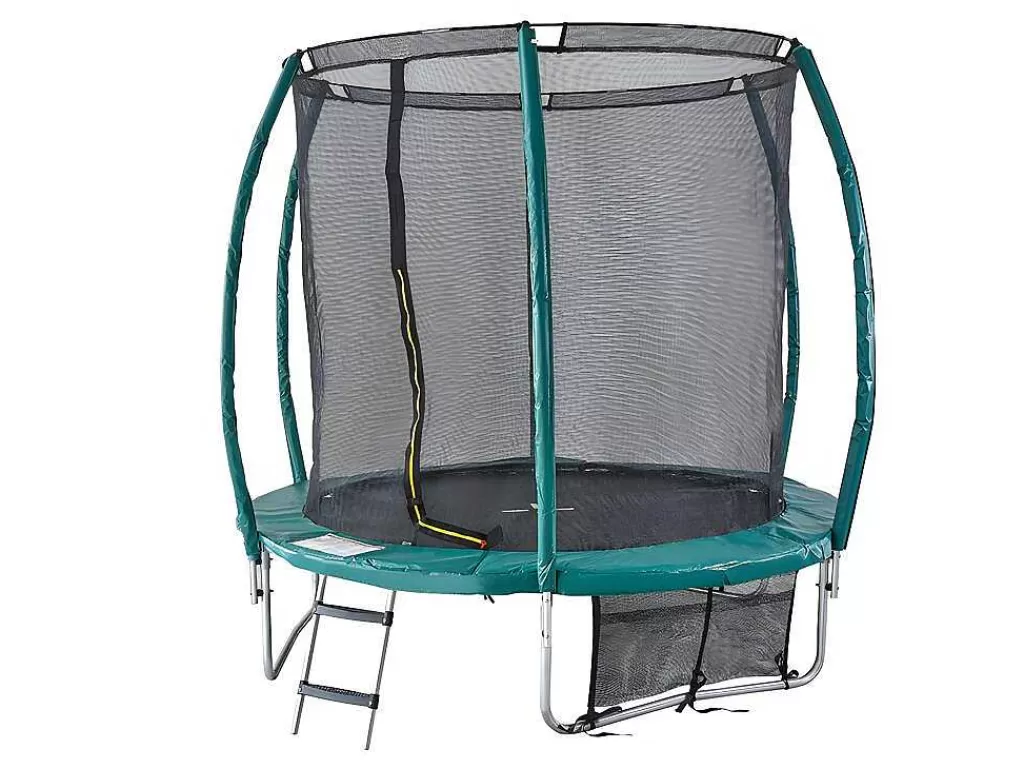 Jogo De Exterior*Vente-unique Trampolim Com Rede De Protecao Interior, Escada, Cobertura E Kit De Ancoragem De D.244 Cm - Wallaby
