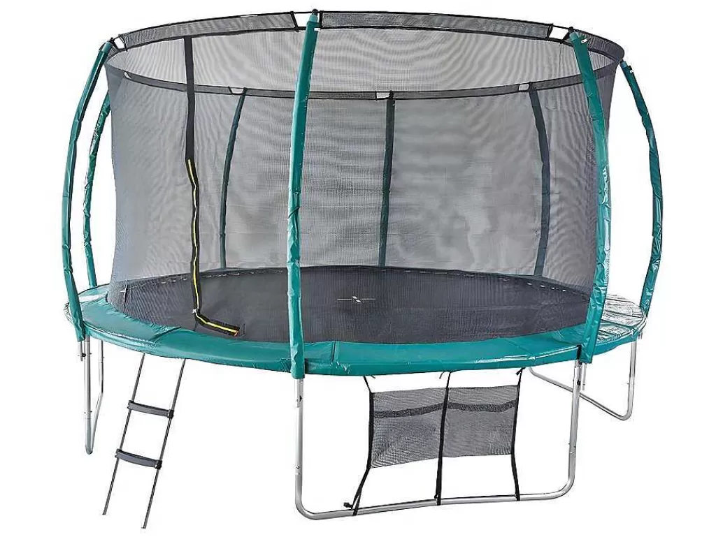 Jogo De Exterior*Vente-unique Trampolim Com Rede De Protecao Interior, Escada, Cobertura E Kit De Ancoragem De D. 427 Cm - Wallaby
