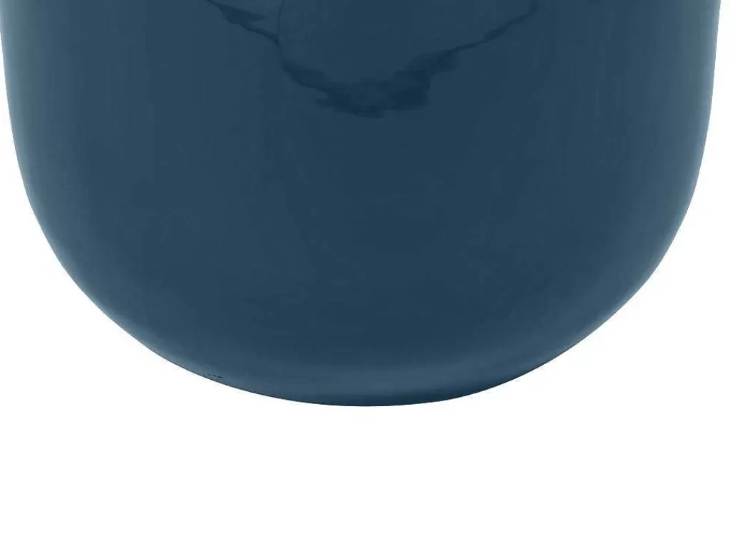 Objeto De Decoração Interior*OZAIA Vaso Em Meta Esmaltado D. 29 X A. 36 Cm Acabamento Latao Preto - Klaudia