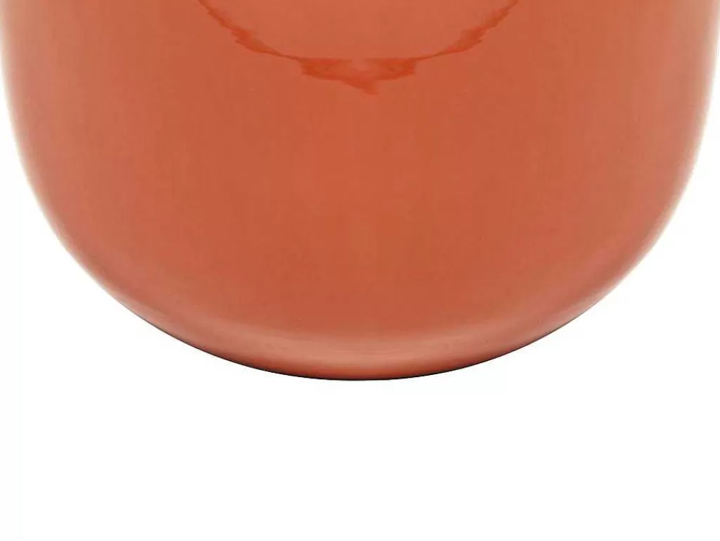 Objeto De Decoração Interior*OZAIA Vaso Em Metal Esmaltado D.29 X A.36 Cm Acabamento Latao Terracota - Klaudia