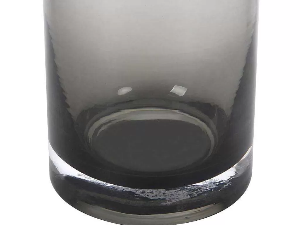 Promoções Decoração*OZAIA Vaso Em Vidro De Cor D. 16,5 X A. 25 Cm Vidro Cinzento Fumado - Valoit