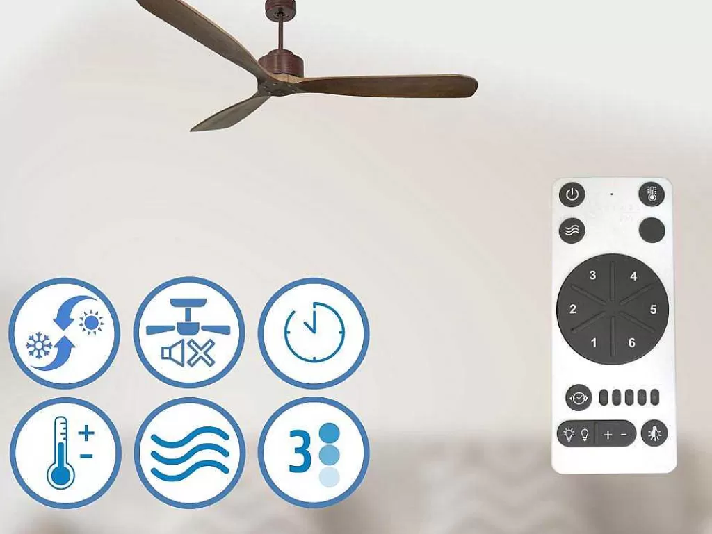Ventilador*Purline Ventilador De Tecto 166 Cm Com Wifi Hipersilencio Reversivel