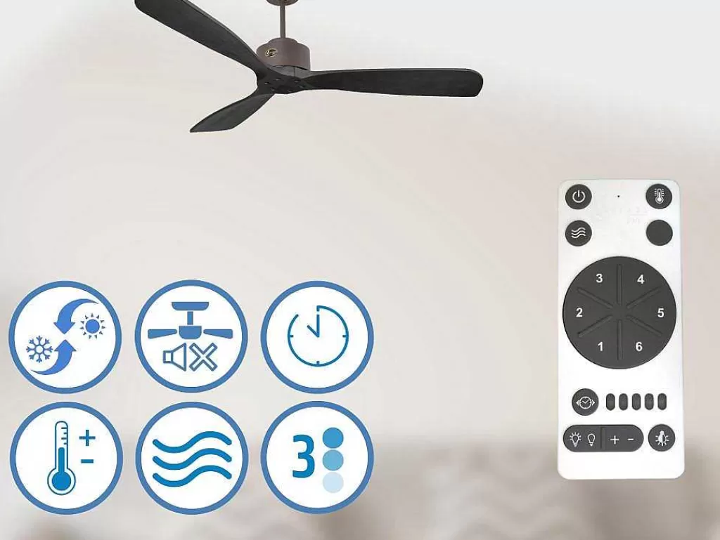 Ventilador*Purline Ventilador De Tecto O132 Cm Com Wifi Reversivel Hypersilence