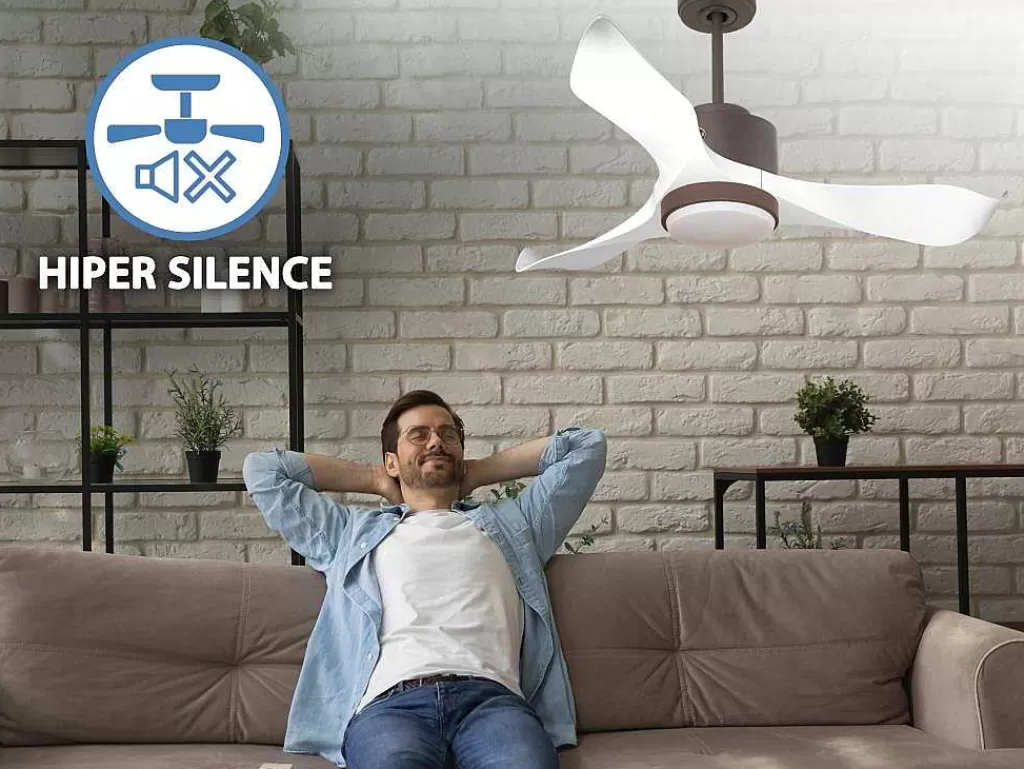 Ventilador*Purline Ventilador De Tecto Reversivel Termostato Regulavel Termostato Regulavel Wifi Motor Dc Tectos Inclinados 2/3 Laminas Memória Hypersilence