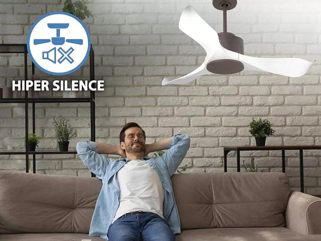 Ventilador*Purline Ventilador De Tecto Reversivel Termostato Regulavel Termostato Regulavel Wifi Motor Dc Tectos Inclinados 2/3 Laminas Memória Hypersilence