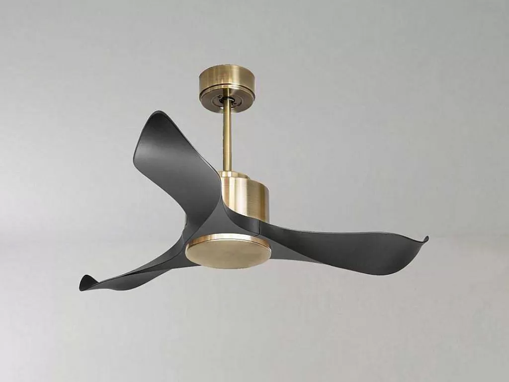 Ventilador*Purline Ventilador De Tecto Reversivel Termostato Regulavel Termostato Wifi Motor Dc Tectos Inclinados Controlo Remoto Adaptador De Luz De Tres Tons 2/3 Laminas Memória Hipersilenciosa