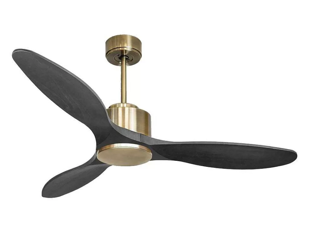 Ventilador*Purline Ventilador De Tecto Reversivel Termostato Regulavel Termostato Wifi Motor Dc Tectos Inclinados Controlo Remoto Luz De Tres Tons Memória Hipersilenciosa