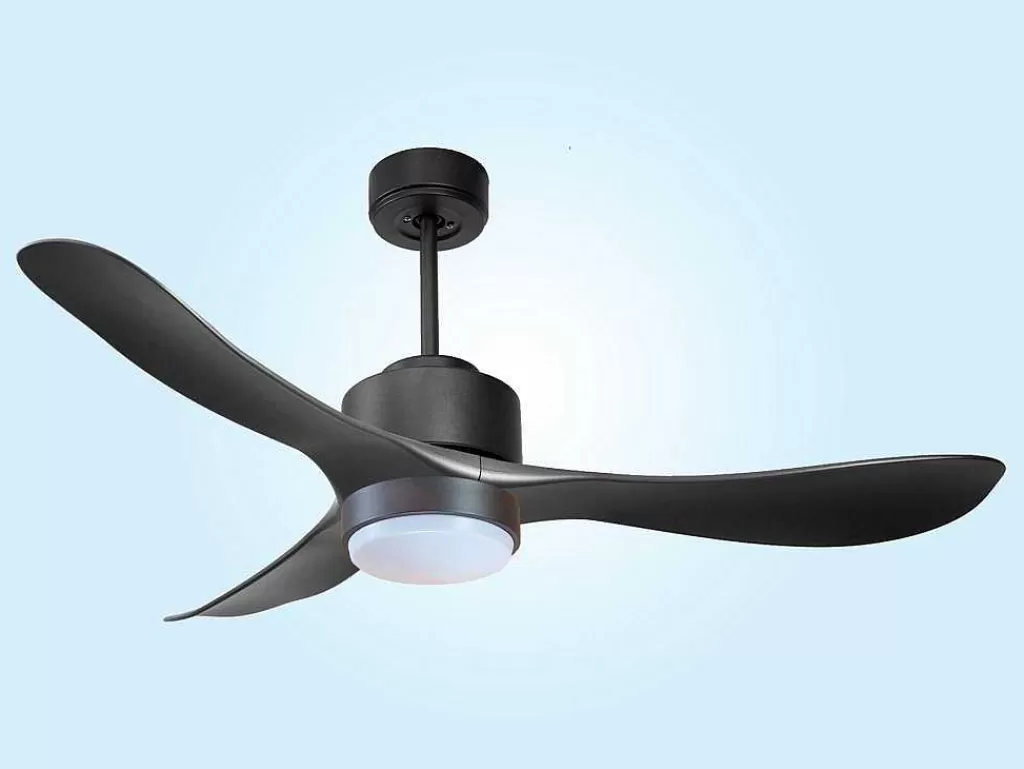 Ventilador*Purline Ventilador De Tecto Reversivel Termostato Regulavel Termostato Wifi Motor Dc Tectos Inclinados Controlo Remoto Luz De Tres Tons Memória Hipersilenciosa
