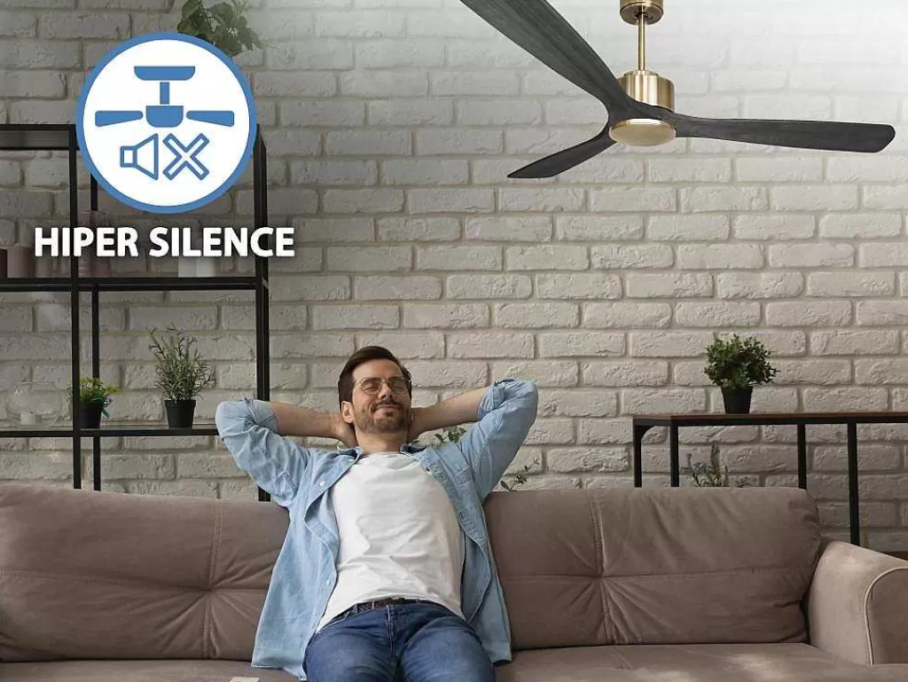 Ventilador*Purline Ventilador De Tecto Reversivel Termostato Reversivel Regulavel Wifi Motor Dc Tectos Inclinados Memória Hypersilence