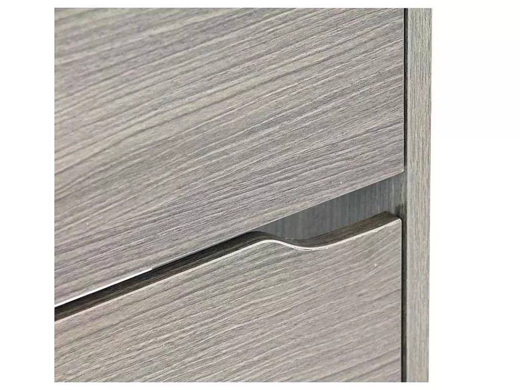 Sapateira*Vente-unique Wehome - Sapateira 4 Portas Com Puxadores Retrateis 63X150 Cm Carvalho Cinza