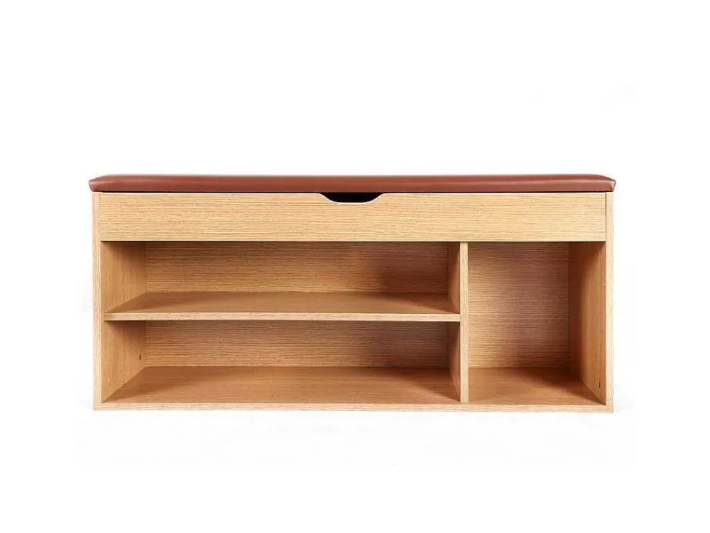Sapateira*Vente-unique Wehome - Sapateira De Entrada 104X49 Cm Em Madeira De Carvalho