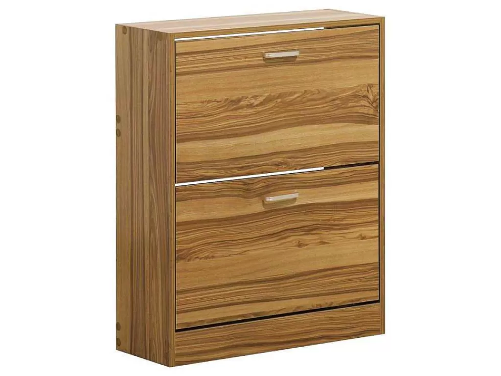 Móvel De Cozinha*Vente-unique Wehome - Sapateira De Entrada 2 Portas 63X80 Cm Em Madeira Natural