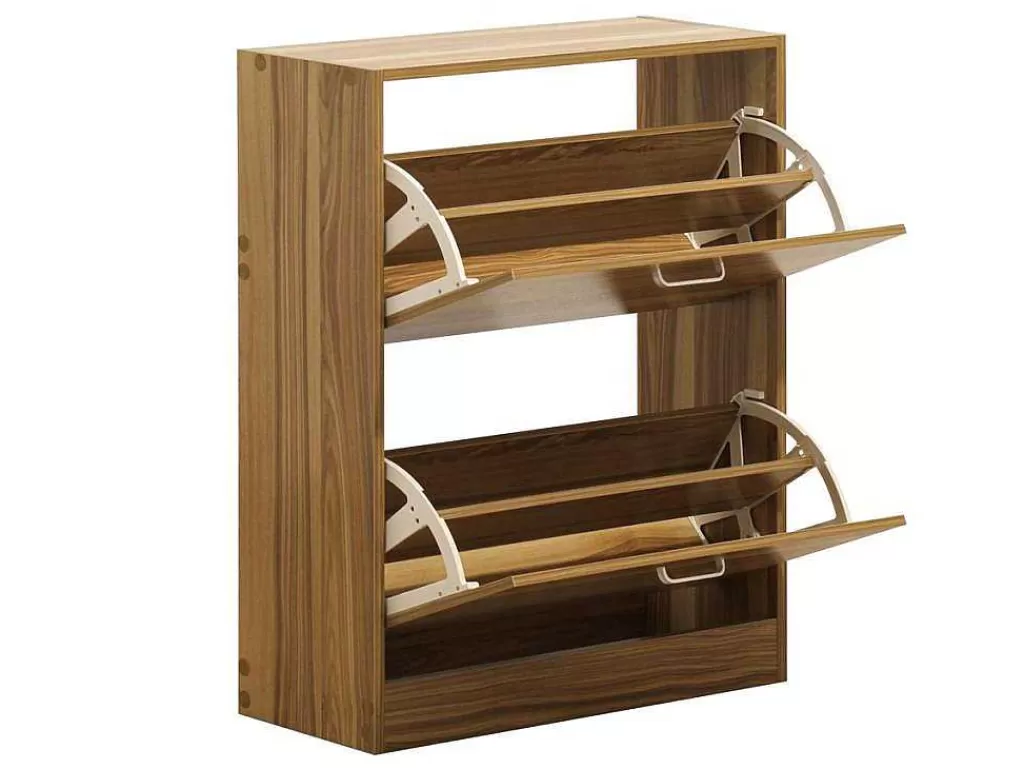 Móvel De Cozinha*Vente-unique Wehome - Sapateira De Entrada 2 Portas 63X80 Cm Em Madeira Natural
