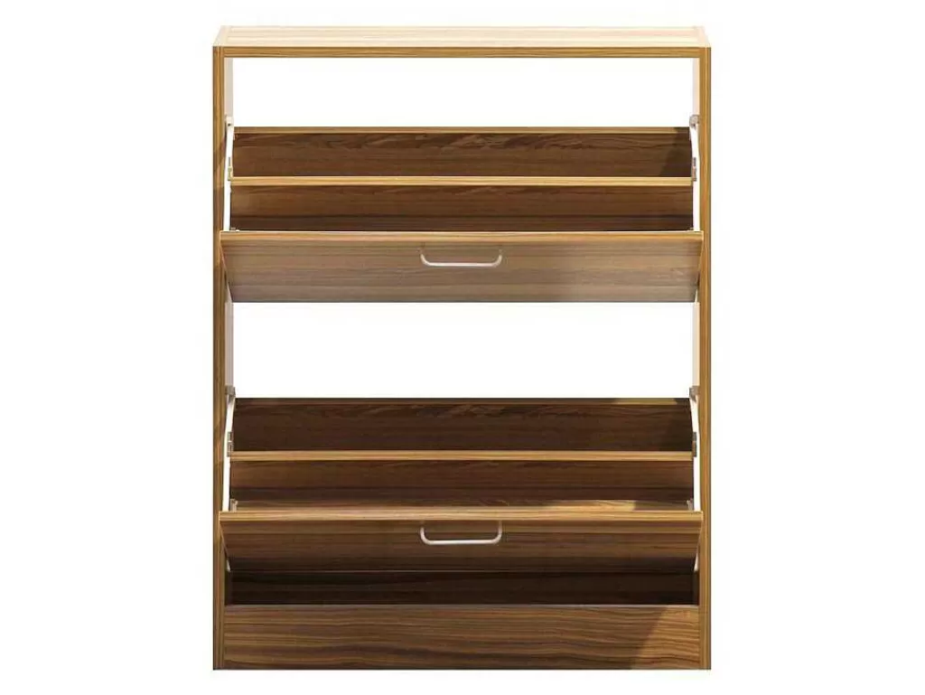 Móvel De Cozinha*Vente-unique Wehome - Sapateira De Entrada 2 Portas 63X80 Cm Em Madeira Natural