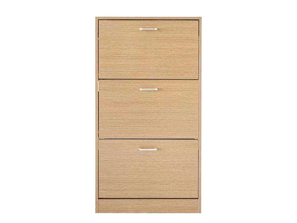 Sapateira*Vente-unique Wehome - Sapateira Slim De 3 Portas 63X115 Cm Em Madeira De Carvalho